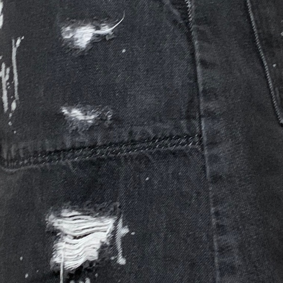 ZARA BLACK DISTRESSED SKIRT - Picture 5 of 5